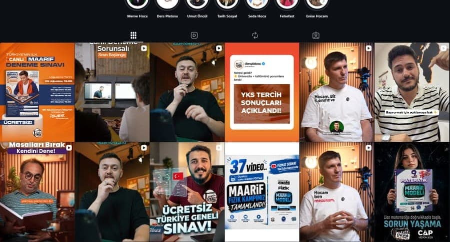 Ders Platosu Instagram gönderileri