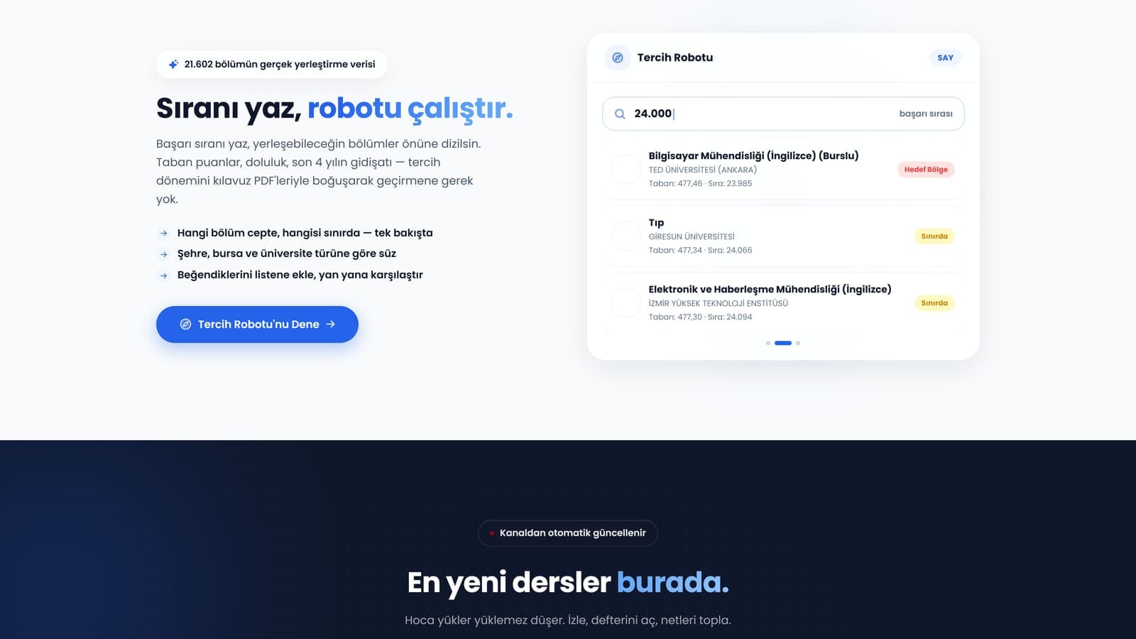 İlyas Güneş — Tercih robotu