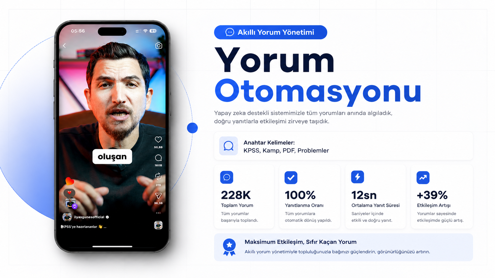 İlyas Güneş Instagram yorum otomasyonu case görseli